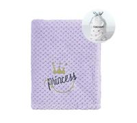 CREVENT Cute Cozy Fluffy Warm Baby Blanket for Girls Infants Toddlers' Bedding Crib Cot Stroller, Baby Shower Birthday Newborn's Gift - Purple Crown 75X100cm