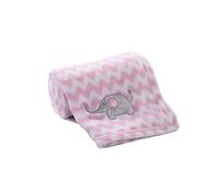 CREVENT Jolie Couverture en Peluche Soyeuse pour bébé - pour Filles et Nourrissons - pour l'été et Le Printemps - Éléphant Rose - 75cmx100cm