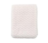CREVENT - Petite Couverture Moelleuse et Chaude, Unisexe, pour bébé et Tout-Petit, Berceau, Poussette,75cmx100cm, Blanc/Ivoire à Vagues…