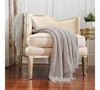 CREVENT Plaid décoratif, Doux, Chaud, Confortable, léger pour Maison, canapé, Chaise, lit, Voyages, Cadeau de Noël - 127 x 152 cm, Taupe