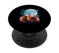 Crevettes drôles Hurlant la Lune océan Animal Marin PopSockets PopGrip Adhésif