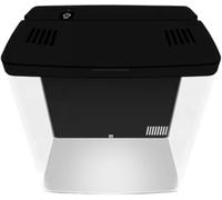 Crevettes et Poissons Rouges, Pompe silencieuse, 20 x 20 x 14 cm,Kit Complet d'aquarium en Acrylique avec éclairage LED et système de Filtration à Trois Niveaux pour Betta