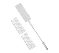 Crevice Dust Cleaning Brush - Floor and Appliance Tool | 35cm Ergonomic Handle with 2 Microfiber Pads, Lightweight Dust Remover with Flexible Bristles for Hardwood, Tile