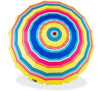 CREVICOSTA QUALITY MARK MARCAS DE CALIDAD Parasol avec Spirale et Poteau de Parcours Total, Arc-en-Ciel, 240 cm