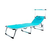 CREVICOSTA QUALITY MARK MARCAS DE CALIDAD Sable Chaise Longue, Aluminium, Turquoise, 190x60x31