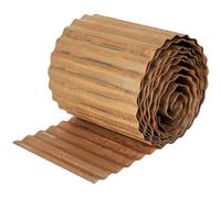 Crevyteg Bordure de Jardin en métal ondulé - Flexible et décorative - Facile à Installer - Finition Aspect Rouille - Idéale pour parterres, pelouses, allées, surélevés, Arbres - Taille : 12" x 20Ft -