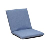 Crevyteg Chaise de sol avec soutien dorsal, dossier de chaise pliable confortable avec 6 positions réglables, canapé de sol rembourré pour lecture, jeux, méditation, bleu