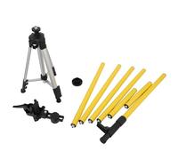 Crevyteg Perche Télescopique Professionnelle Pour Niveau Laser - Hauteur 3,7m (12ft), Réglable - Compatible Lasers Rotatifs Et Lignes - Adaptateurs 1/4"-20 & 5/8"-11 - Idéale Chantier & Rénovation
