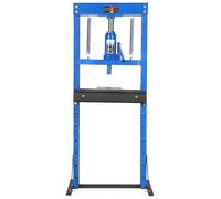 Crevyteg Puissance de 6 tonnes - Presse hydraulique H-Frame pour atelier/garage - Structure robuste, plateau réglable, idéale redressage/presser/cintrer pièces auto - Corps bleu, traverser noire, bloc