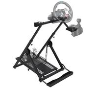 Crevyteg Type x/LSupport De Volant De Simulation De Course Pliable Robuste Cockpit Réglable Universel Compatible PC/PS5/Xbox, Logi G923/G29, Thrustmaster, Fanatec - Avec Support Levier De Vitesse - Pé