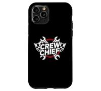 Crew Chief Racing Pit Crew Wrenches Checkered Flag Coque pour iPhone 11 Pro