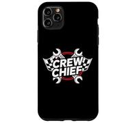 Crew Chief Racing Pit Crew Wrenches Checkered Flag Coque pour iPhone 11 Pro Max