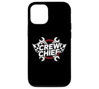 Crew Chief Racing Pit Crew Wrenches Checkered Flag Coque pour iPhone 12/12 Pro