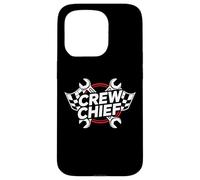 Crew Chief Racing Pit Crew Wrenches Checkered Flag Coque pour iPhone 15 Pro