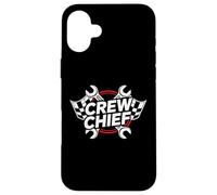 Crew Chief Racing Pit Crew Wrenches Checkered Flag Coque pour iPhone 16 Plus