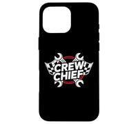 Crew Chief Racing Pit Crew Wrenches Checkered Flag Coque pour iPhone 16 Pro Max