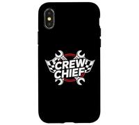 Crew Chief Racing Pit Crew Wrenches Checkered Flag Coque pour iPhone X/XS