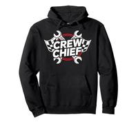 Crew Chief Racing Pit Crew Wrenches Checkered Flag Sweat à Capuche