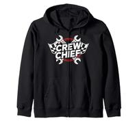 Crew Chief Racing Pit Crew Wrenches Checkered Flag Sweat à Capuche