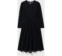 Crew Clothing Crew Clothing Black Marten Flock Tulle Jersey Mesh Dress Black 14