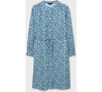 Crew Clothing Crew Clothing Blue Flora Long-Sleeve Twist-Front Dress Blue EU 44 (UK 16)