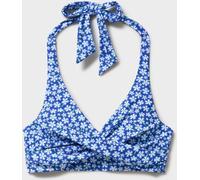 Crew Clothing Crew Clothing Blue Printed Cross Over Bikini Top