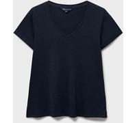 Crew Clothing Crew Clothing Company Blue Perfect V-Neck Slub 100% Cotton T-Shirt