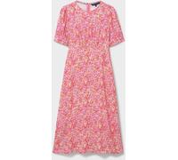 Crew Clothing Crew Clothing Company Pink Ella Short Sleeve Printed Tea Dress Pink 12