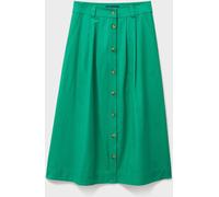 Crew Clothing Crew Clothing Green Ella Linen Blend Skirt Green 42