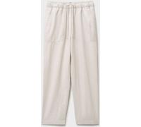 Crew Clothing Crew Clothing Natural Tapered Leg Linen Blend Trousers