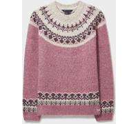 Crew Clothing Crew Clothing Pink Crew Neck Yoke Fair Isle Jumper