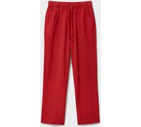 Crew Clothing Crew Clothing Red Tapered Leg Linen Blend Trousers