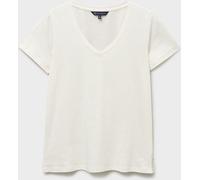 Crew Clothing Crew Clothing White Perfect V-Neck Slub White 100% Cotton T-Shirt