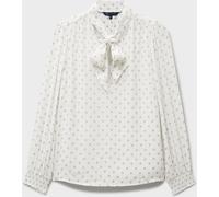 Crew Clothing Crew Clothing White Willa Tie Neck Blouse