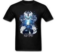 Crew Neck T-Shirts for Man 100% Organic Cotton-Undertale Have A Bad Time Manches Courtes(X-Large)