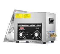 CREWORKS 10L Nettoyeur à Ultrasons Professionnel丨Puissance 240W丨Chauffage 300W丨Minuterie 1-30min丨Mode Dégazage et Mode Doux, Bac à Ultrasons Commercial Machine de Nettoyage Ultrasonique