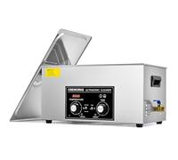 CREWORKS 22L Nettoyeur à Ultrasons Professionnel丨Puissance 480W丨Chauffage 600W丨Minuterie 1-30min丨Mode Dégazage et Mode Doux, Bac à Ultrasons Commercial Machine de Nettoyage Ultrasonique