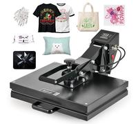CREWORKS 40x50 CM Presse à Chaud pour T-Shirt 2000W Machine de Presse de la Chaleur Sublimation Transfert de Textile Polyvalente