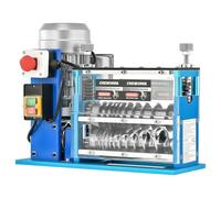 CREWORKS Dénudeur de Câble Électrique 370W Dénudeur de Câble Outil de Dénudage de Câble 11 Trous 10 Lames 1,5-38 mm Wire Stripping Peeling Machine