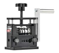 CREWORKS Dénudeur de Câble Électrique Manuel avec 5 Lames 6 Canaux pour Câbles 1,5-17 mm - Machine de Dénuder Cuivre Fils Mode Manuel et Automatique - Dénudeuse Portable, Noir