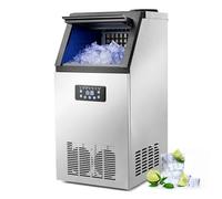 CREWORKS Machine à Glaçons Commerciale 480W 58kg/24h Ice Maker Professionnel 36 Pièces Écran LCD Storage de 10kg pour Maison Bureau Restaurant Bar Café
