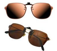 CREYESTAL Clip Lunettes de Soleil Polarisées, Relevable et Ultra léger, Surlunettes de soleil, Clip Solaire, Homme, Femme, 100% Anti-UV, Certifié CE