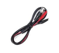 CRFFZ Câble BNC vers double pince crocodile avec isolation en silicone pour outils de test électroniques, câble BNC vers double pince crocodile