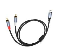 CRFFZ Câble de décodage vers 2RCA 24 bits/96 kHz pour ordinateurs portables, mixeurs, haut-parleurs 100/200/300 cm de longueur