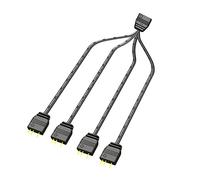 CRFFZ Câble d'extension ARGB 5 V 3 broches 33 cm 1 vers 4 RVB Splitter Cord ForMSI LED Splitter