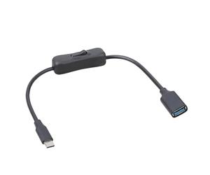 CRFFZ Câble USB C bidirectionnel OTG 15/30 cm, vitesse rapide 5 Gbit/s, transfert pour imprimantes, flashs, lecteur de flashs, résistances 56 Ohm, câble OTG avec interrupteurs d'alimentation