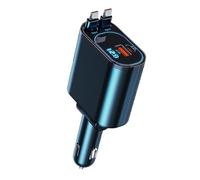 CRFFZ Chargeur de voiture double type C rapide 240 W Technologie de charge rapide avec boîtier en métal pour chargeur de voiture double USB à long trajet