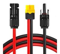 CRFFZ Connecteurs solaires 12 AWG vers câble adaptateur de charge pour intégration avec générateurs portables solaires à câble de batterie