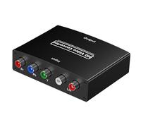CRFFZ Convertisseur YPbPr vers HDTV avec entrée sonore double canal prenant en charge une résolution 1920 x 1080 avec boîtier métallique YPbPr HDTV convertisseur