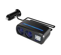 CRFFZ Hubs de recharge portables pour voiture, 12 V/24 V, 2 prises USB, répartiteur de cigarettes pour alimentation allume-cigare